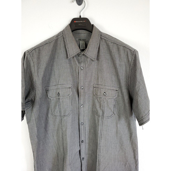 Spring Mercer Shirt Mens XXL Button Front Grey Workwear Office Casual Pockets - Picture 9 of 9